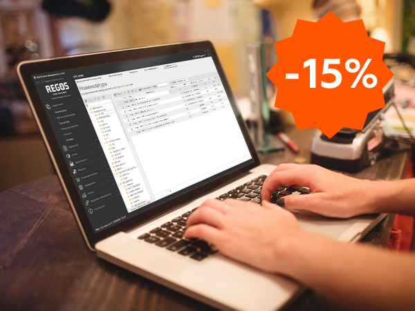 Скидка 15 % на REGOS — оплата и запуск в один день!