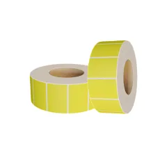 O'z-o'zidan yopishadigan termoqog'oz 40x30 mm, sariq etiketka